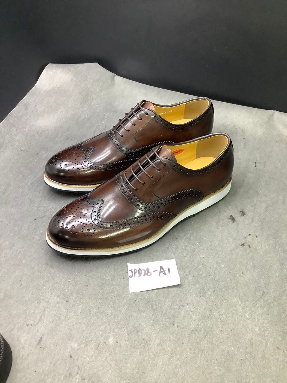 Chaussures de Ville Marron JPD028-A1 Homme 100% Cuir Véritable- – Élégance & Confort Premiu