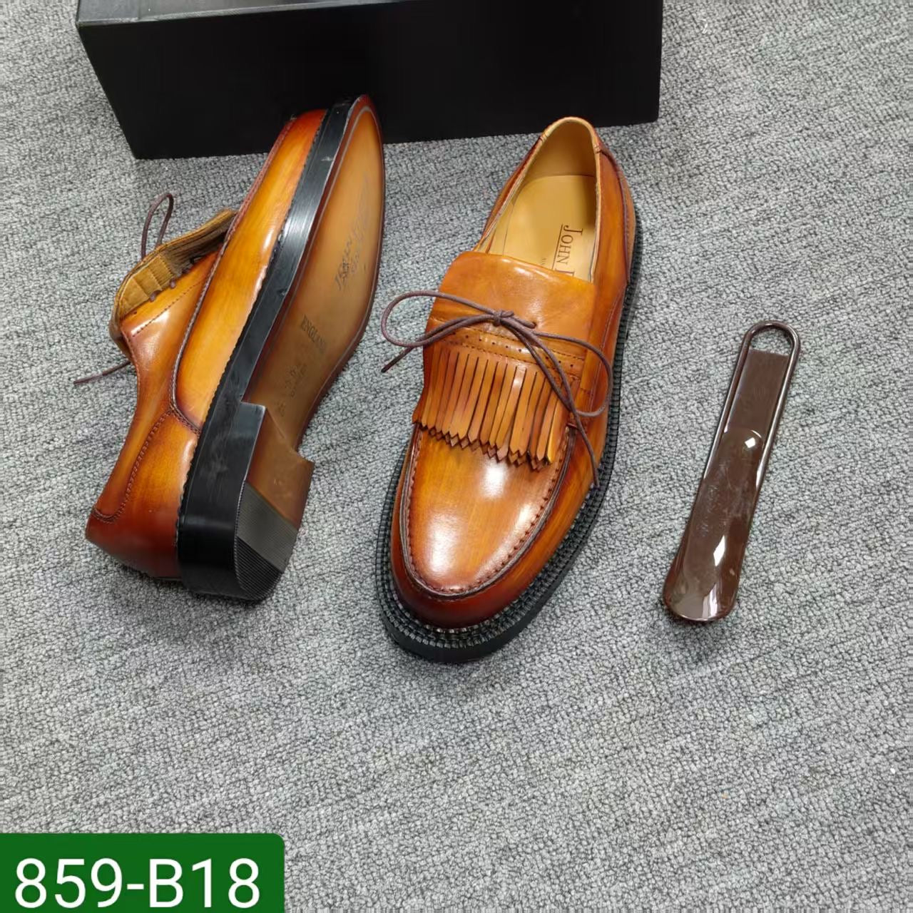 Chaussures Mocassins Homme 100% Cuir Véritable- Marron 859-B18– Élégance & Confort Premium