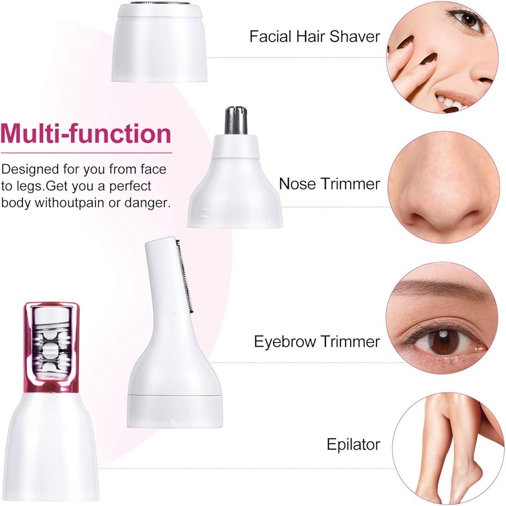 Kit de Rasage et Épilation 7 En1 Rasoir Épilateur Électrique Multifonctionnel pour Femmes
