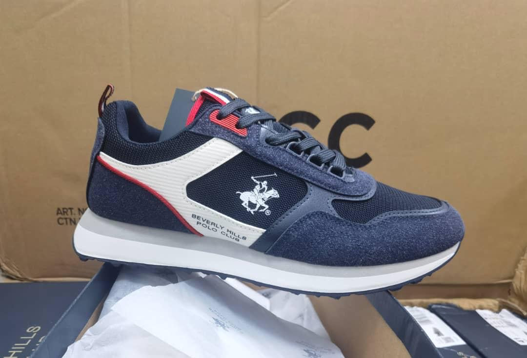 Baskets Homme Beverly Hills Polo Club Bleu Blanc