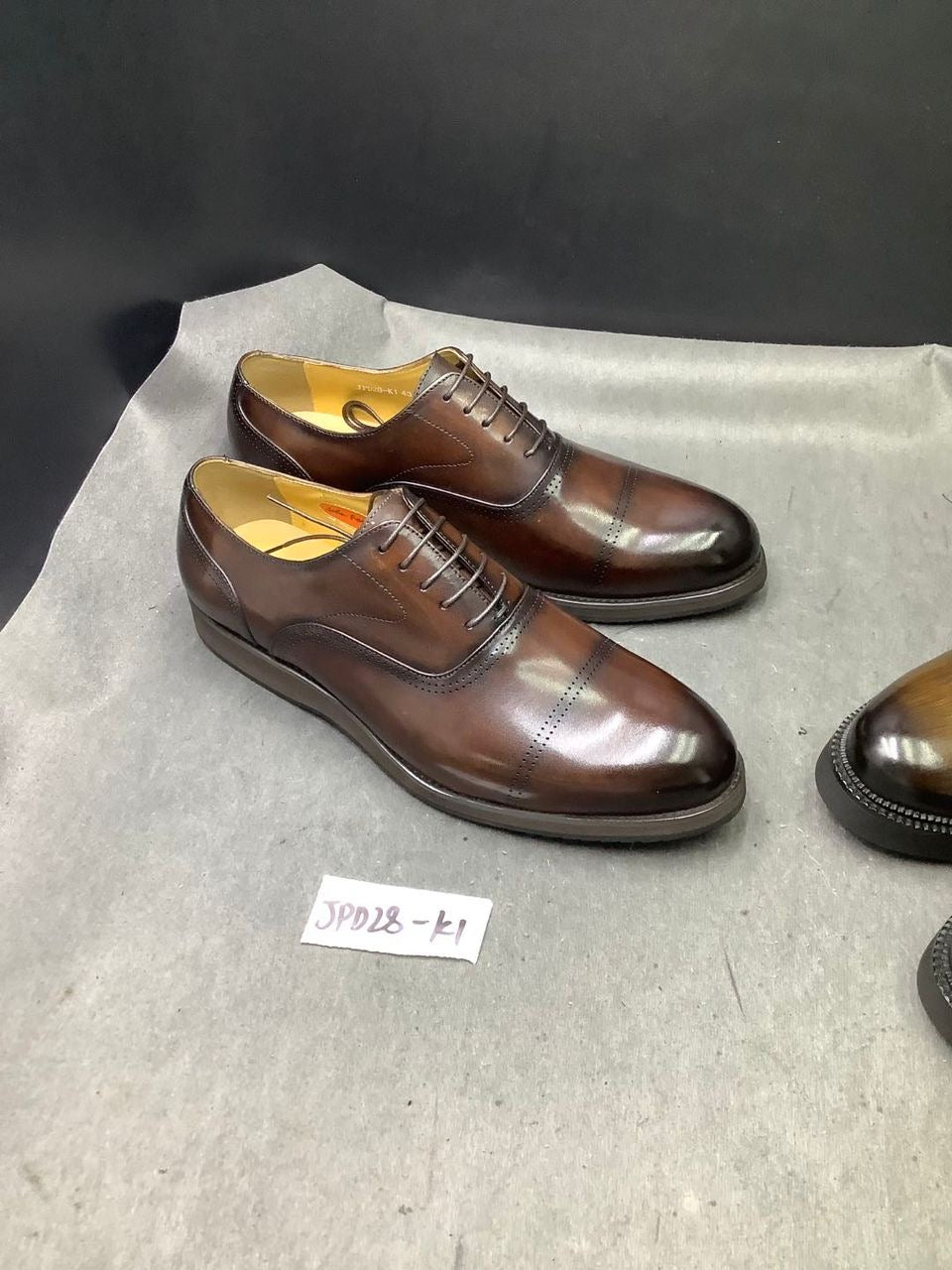 Chaussures de Ville Homme 100% Cuir Véritable- Marron JPD28– Élégance & Confort Premium