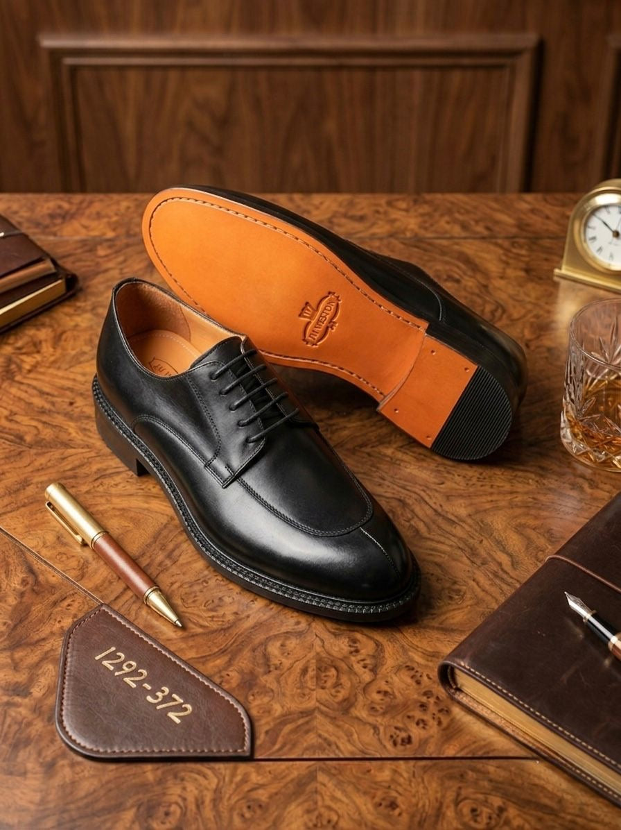Soulier Double Boucle en Cuir 100% Patiné – Le Prestige Absolu