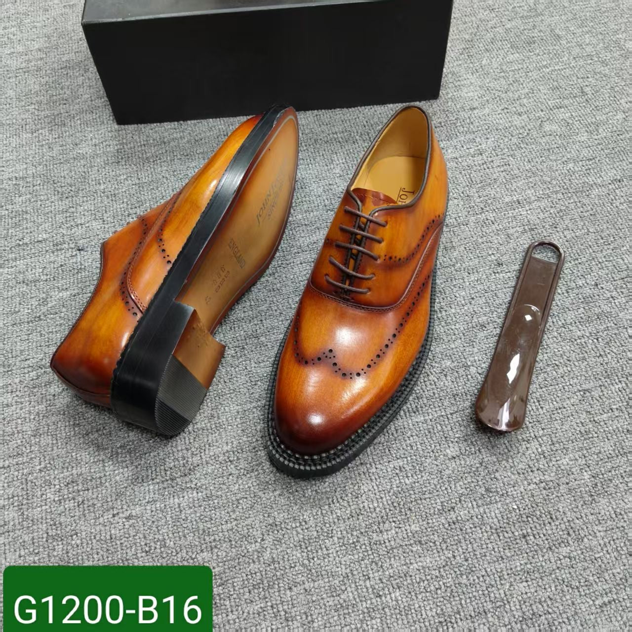 Chaussures de Ville Marron G1200-B16 Homme 100% Cuir Véritable- Marron – Élégance & Confort Premiu