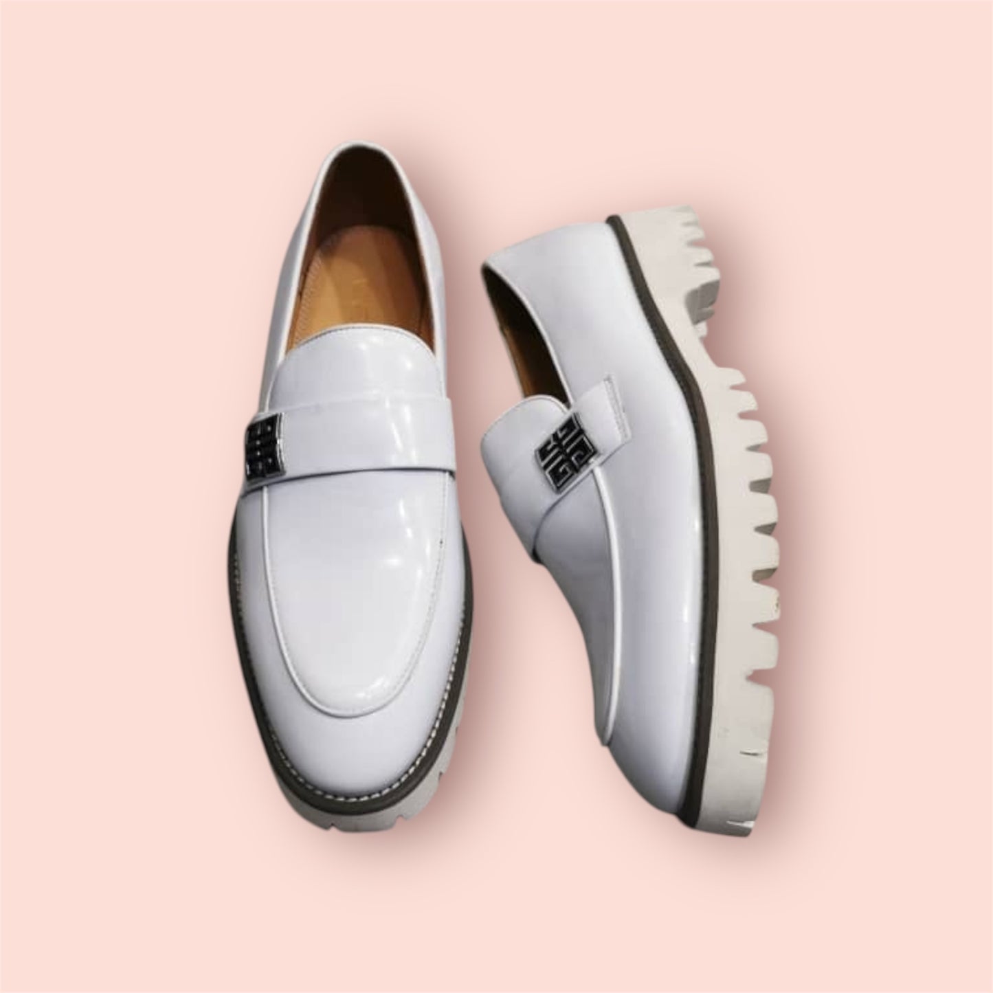 Chaussures Mocassins pour homme montante En cuir Blanc