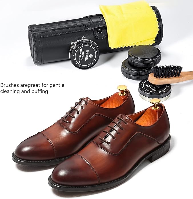 Kit de Cirage et Entretien pour Chaussures en Cuir – 9 Pièces