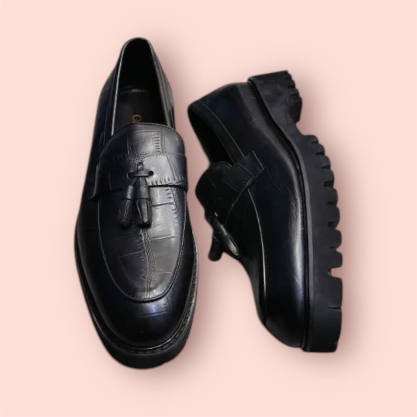 Chaussures Mocassins pour homme montante En cuir