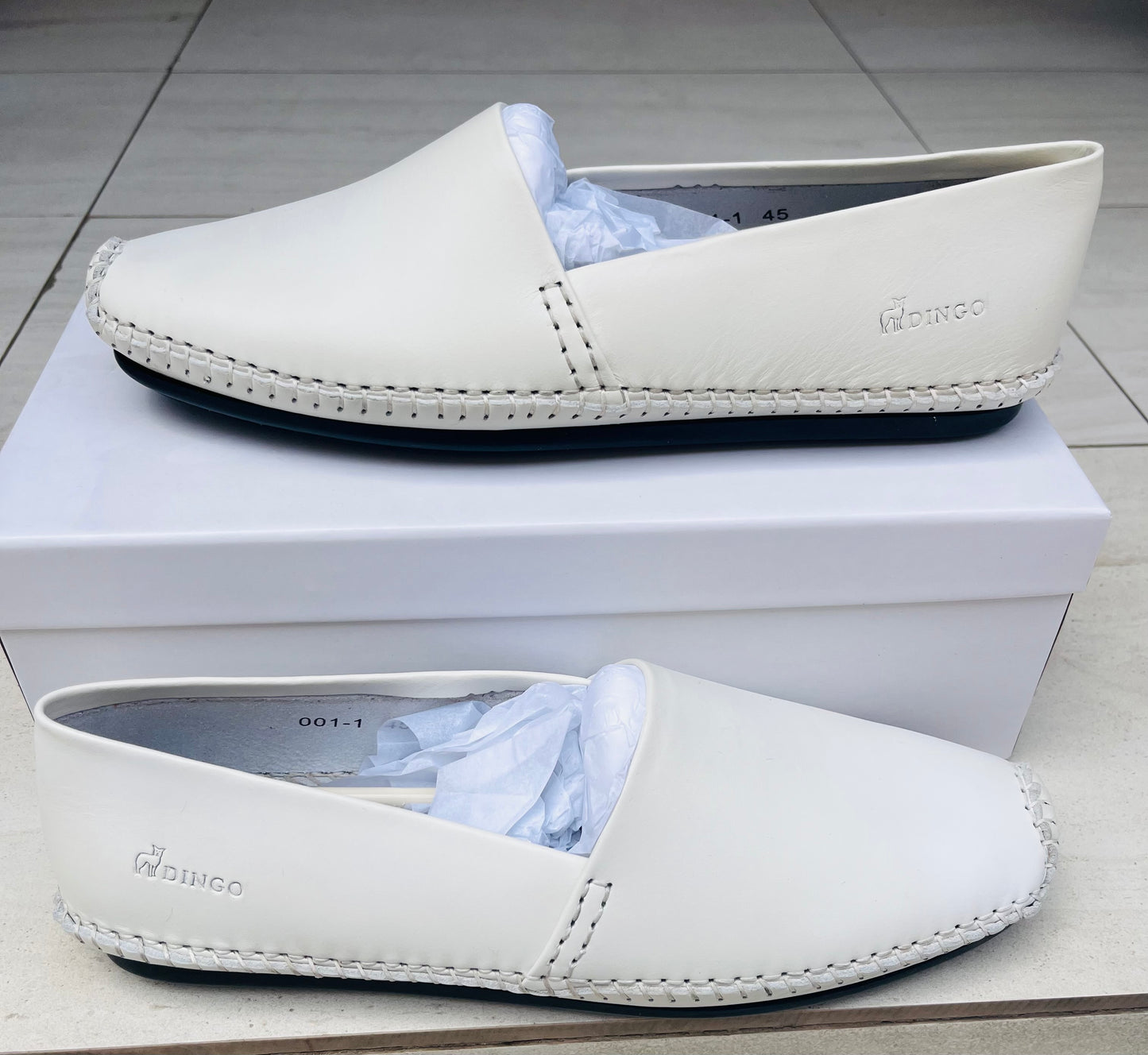 Chaussures Homme Collection DINGO Blanche – Élégance Cuir pour le Bureau et la Tradition