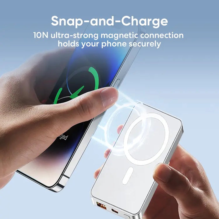 Power Bank Magnétique Sans Fil 10000mAh - Chargeur Rapide Type C 22.5W avec Affichage LED pour iPhone, Samsung, et MacSafe - 2024 Nouvelle Génération