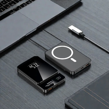 Power Bank Magnétique Sans Fil 10000mAh - Chargeur Rapide Type C 22.5W avec Affichage LED pour iPhone, Samsung, et MacSafe - 2024 Nouvelle Génération