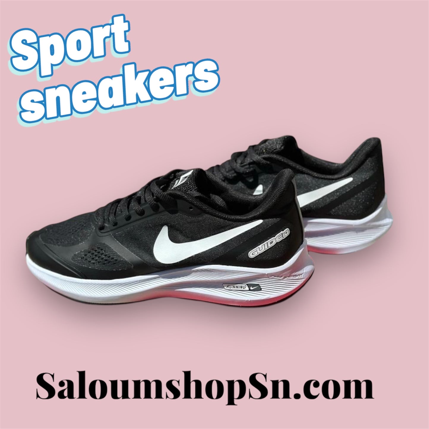 Chaussures de sport haute performance – Ultra confort & amorti Noir - Blanc
