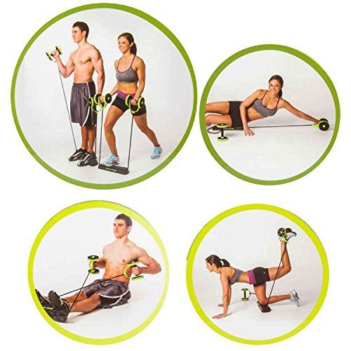 Revoflex Xtreme Abs Équipement d'exercice abdominal, machine de fitness professionnelle à roulettes pour salle de sport, machine d'entraînement de force corporelle à domicile, machine d'entraînement compacte et portable pour tout le corps