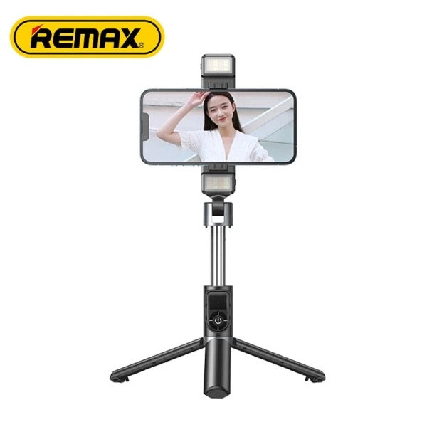 Remax – trépied de perche à Selfie, double lumière de remplissage, support de télécommande sans fil pour diffusion en direct, pour iPhone et tous les téléphones mobiles