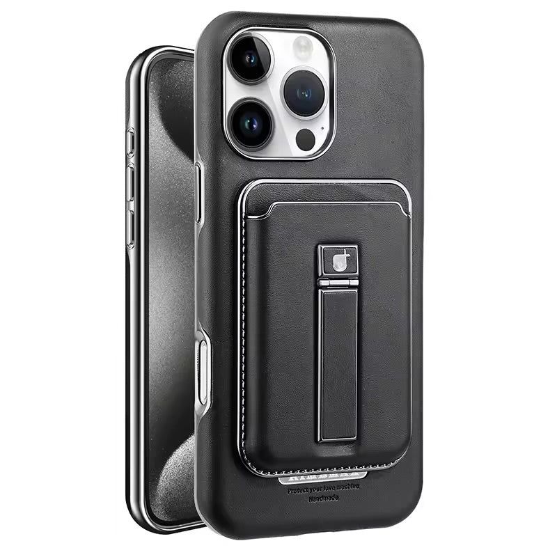 Étui Cuir Magnétique Premium 2-en-1 pour iPhone 16 Pro Max / 15 / 14 / 13 / – Porte-Carte & Support Intégré