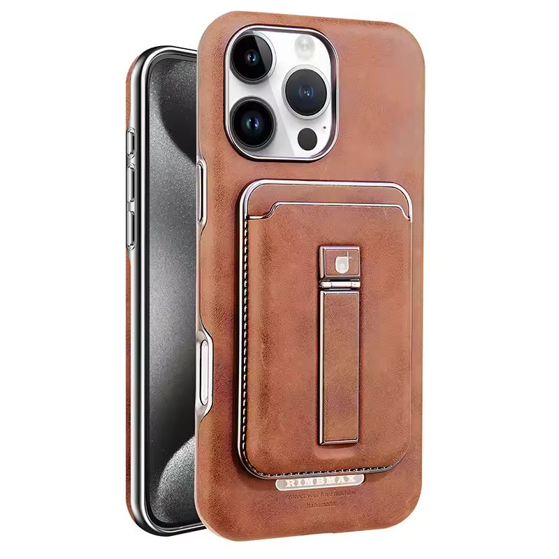 Étui Cuir Magnétique Premium 2-en-1 pour iPhone 16 Pro Max / 15 / 14 / 13 / – Porte-Carte & Support Intégré
