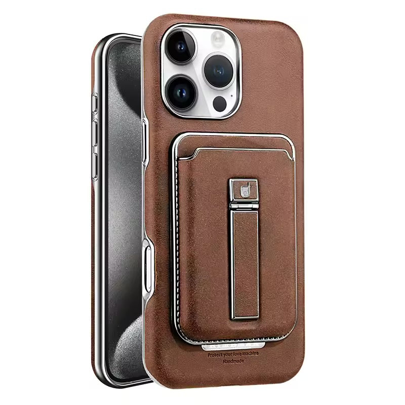 Étui Cuir Magnétique Premium 2-en-1 pour iPhone 16 Pro Max / 15 / 14 / 13 / – Porte-Carte & Support Intégré