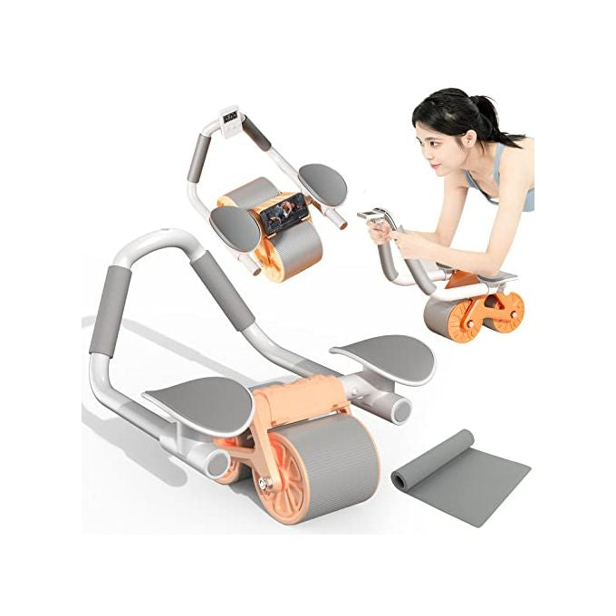 Roue abdominale a rebond automatique avec pose coude pour gymnastique à la maison