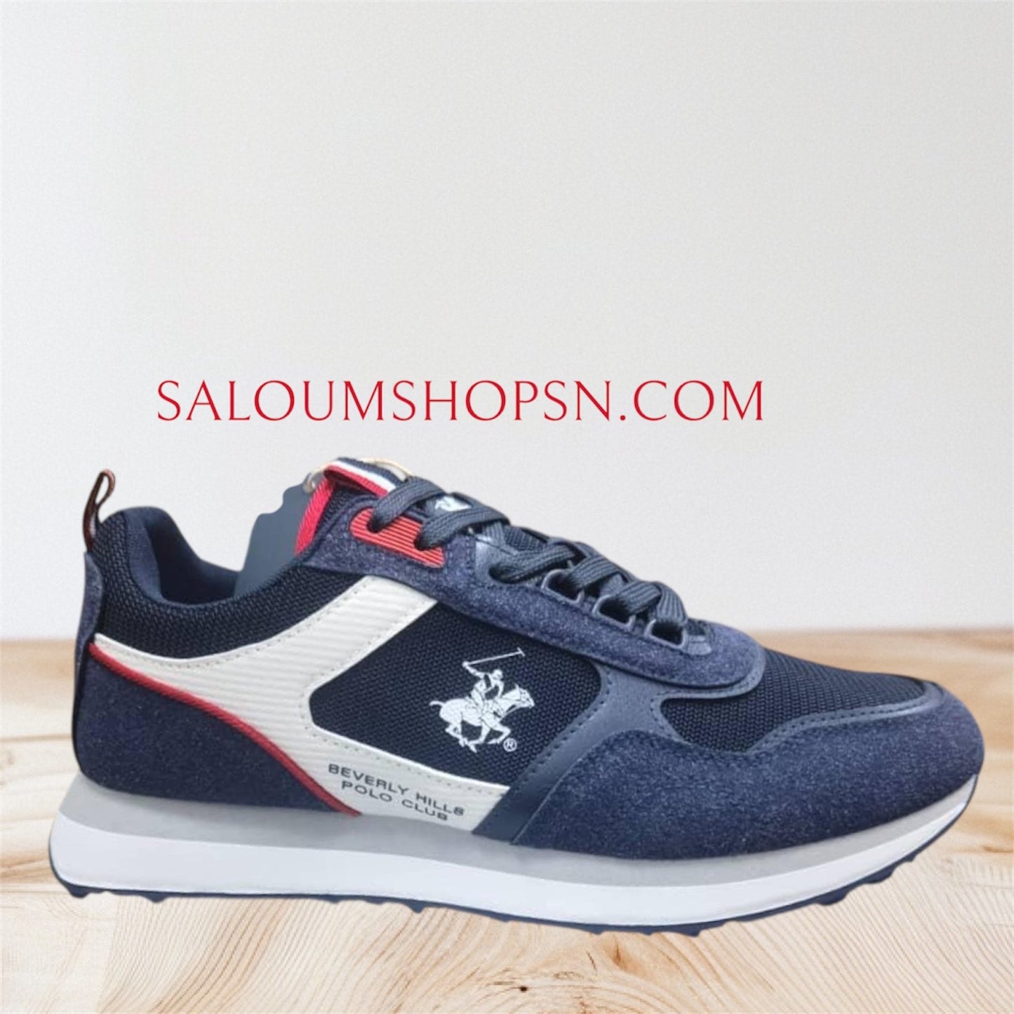 Baskets Homme Beverly Hills Polo Club Bleu Blanc