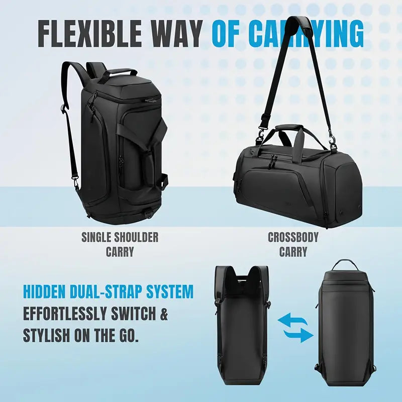 Sac de Voyage & Sport Multifonction – Grande Capacité, Séparation Sec/Humide, Étanche | Idéal pour Séminaires, Week-ends, Fitness & Déplacements