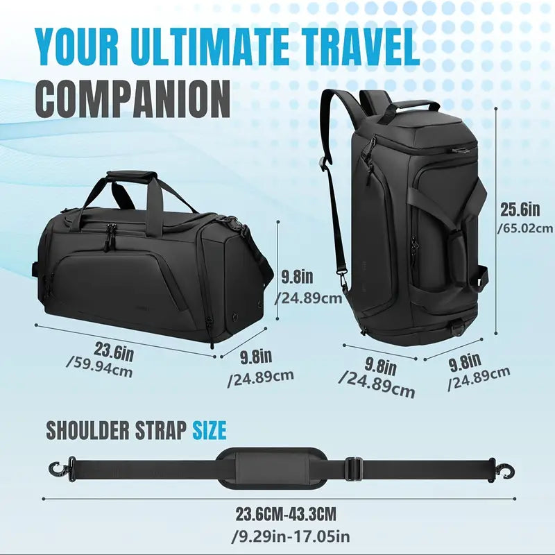 Sac de Voyage & Sport Multifonction – Grande Capacité, Séparation Sec/Humide, Étanche | Idéal pour Séminaires, Week-ends, Fitness & Déplacements