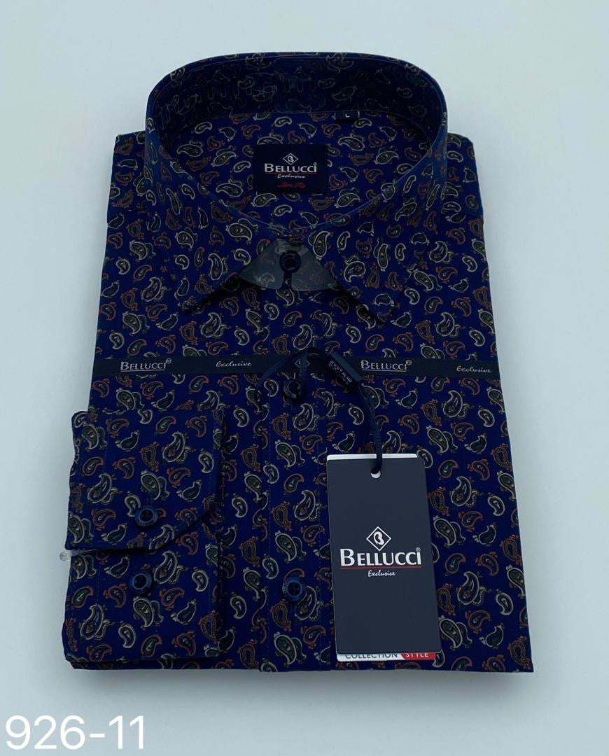 Chemise Bleu de nuit fleurette