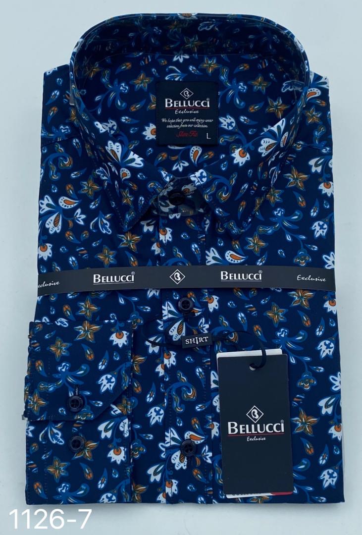 Chemise Bleu fleurette 3