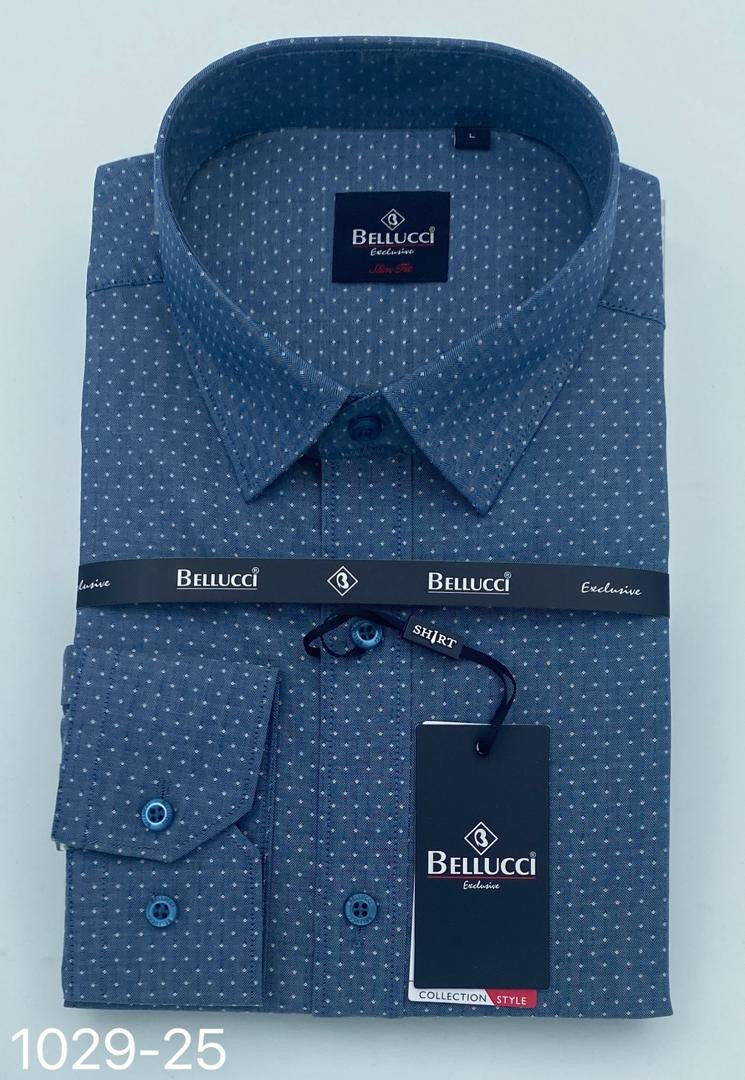 Chemise Bleu pointée