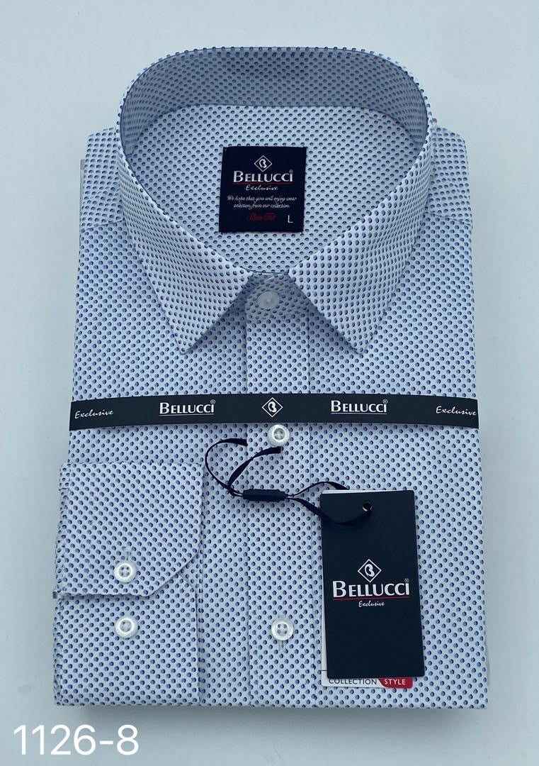 Chemise Blanc rayée Bleu