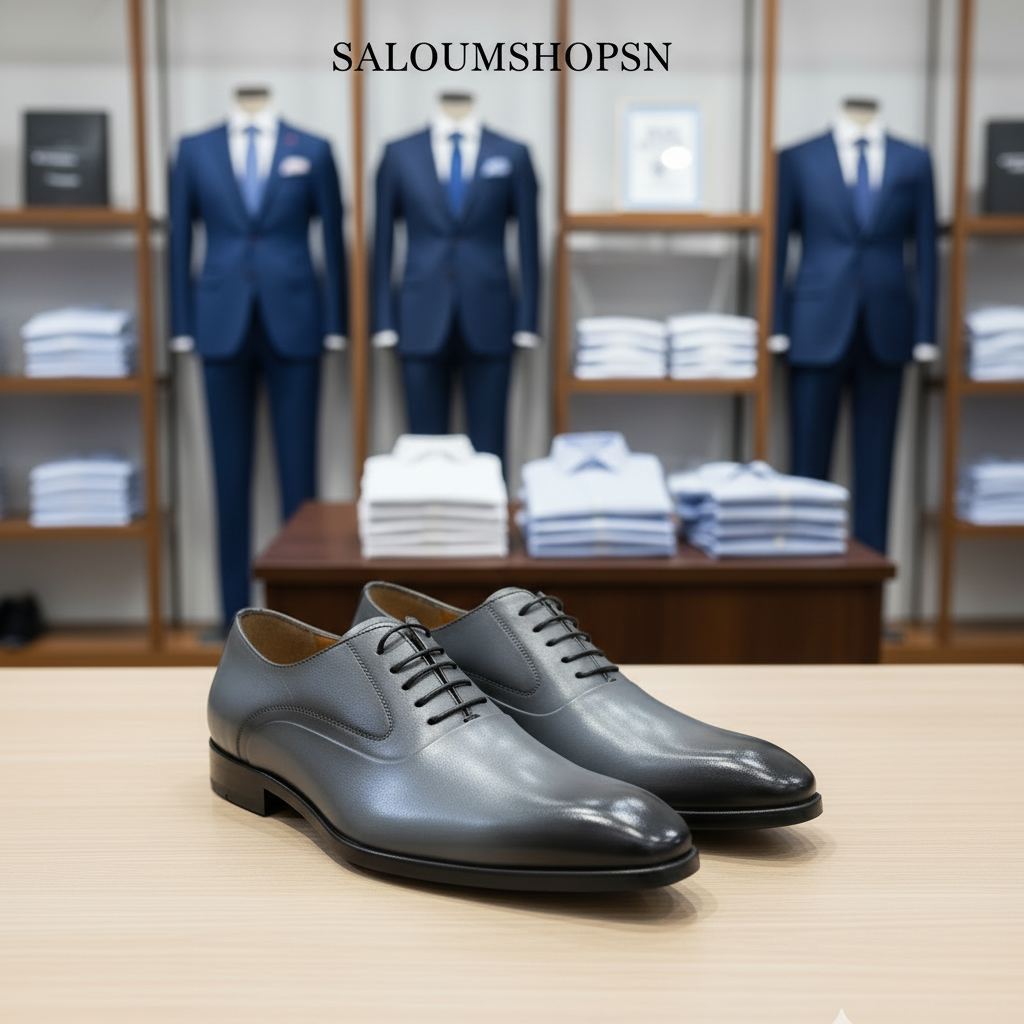 Chaussures de Ville Homme 100% Cuir Gris N3 – Style Chic et Confort Absolu Dji