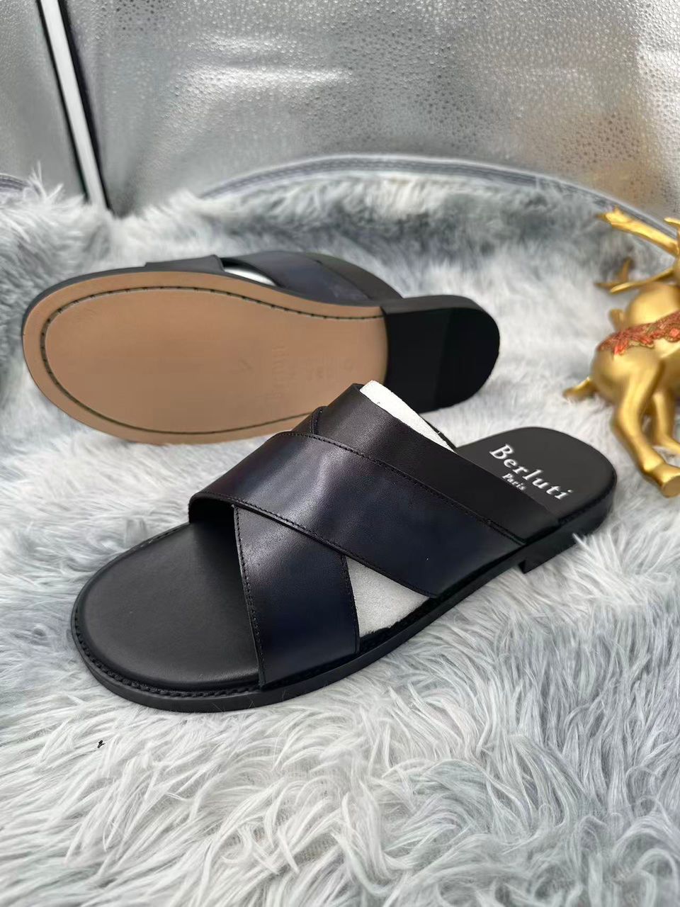Sandales en Cuir Bleu Berluti N2
