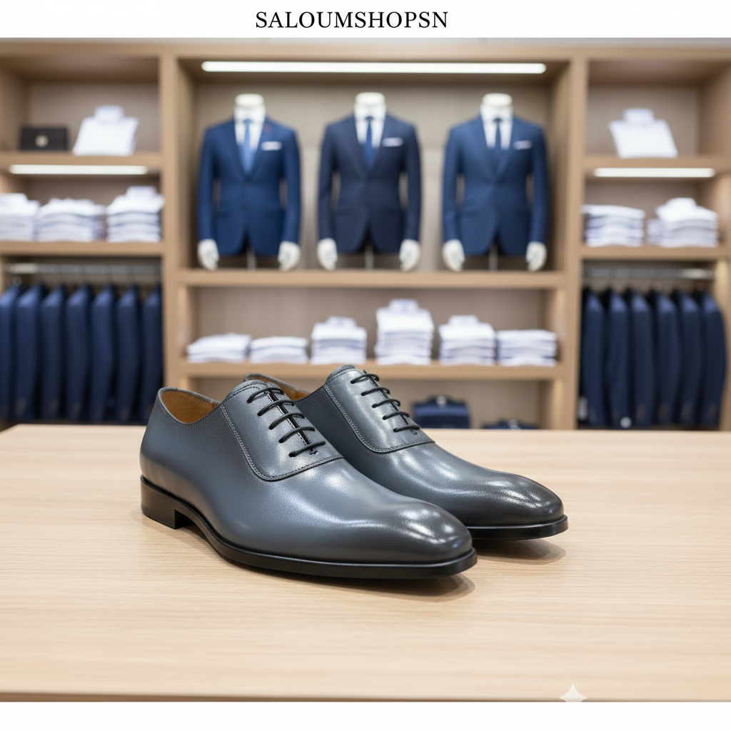 Chaussures de Ville Homme 100% Cuir Gris N4– Style Chic et Confort Absolu Dji