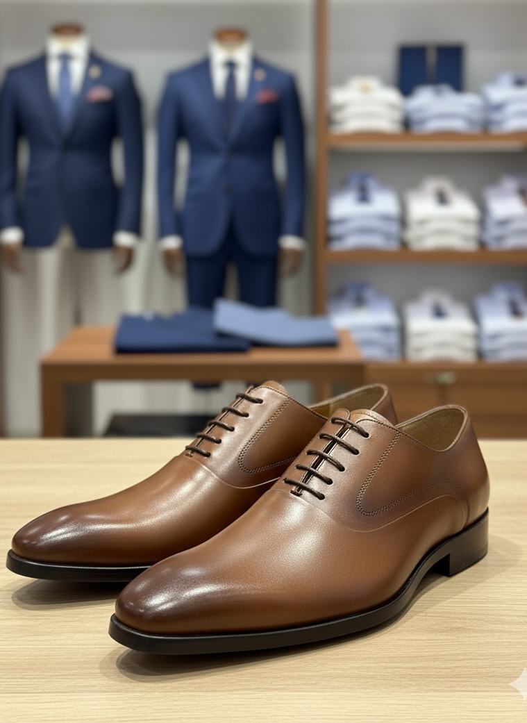 Chaussures de Ville Homme 100% Cuir Marron clair – Style Chic et Confort Absolu Dji 2