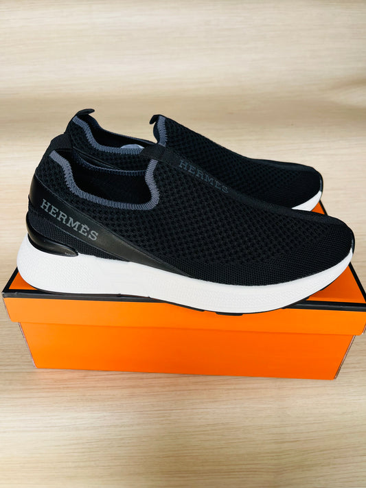 Chaussures Orthopédiques Style Hermès Noir - Confort et Élégance au Quotidien