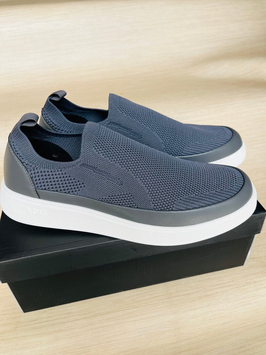 Chaussures Orthopédiques Style Boss Gris sans lacet- Confort et Élégance au Quotidien