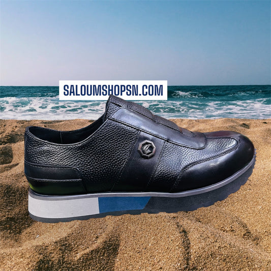 Sneakers Baskets Homme | L'Élégance Italienne en Cuir Noir