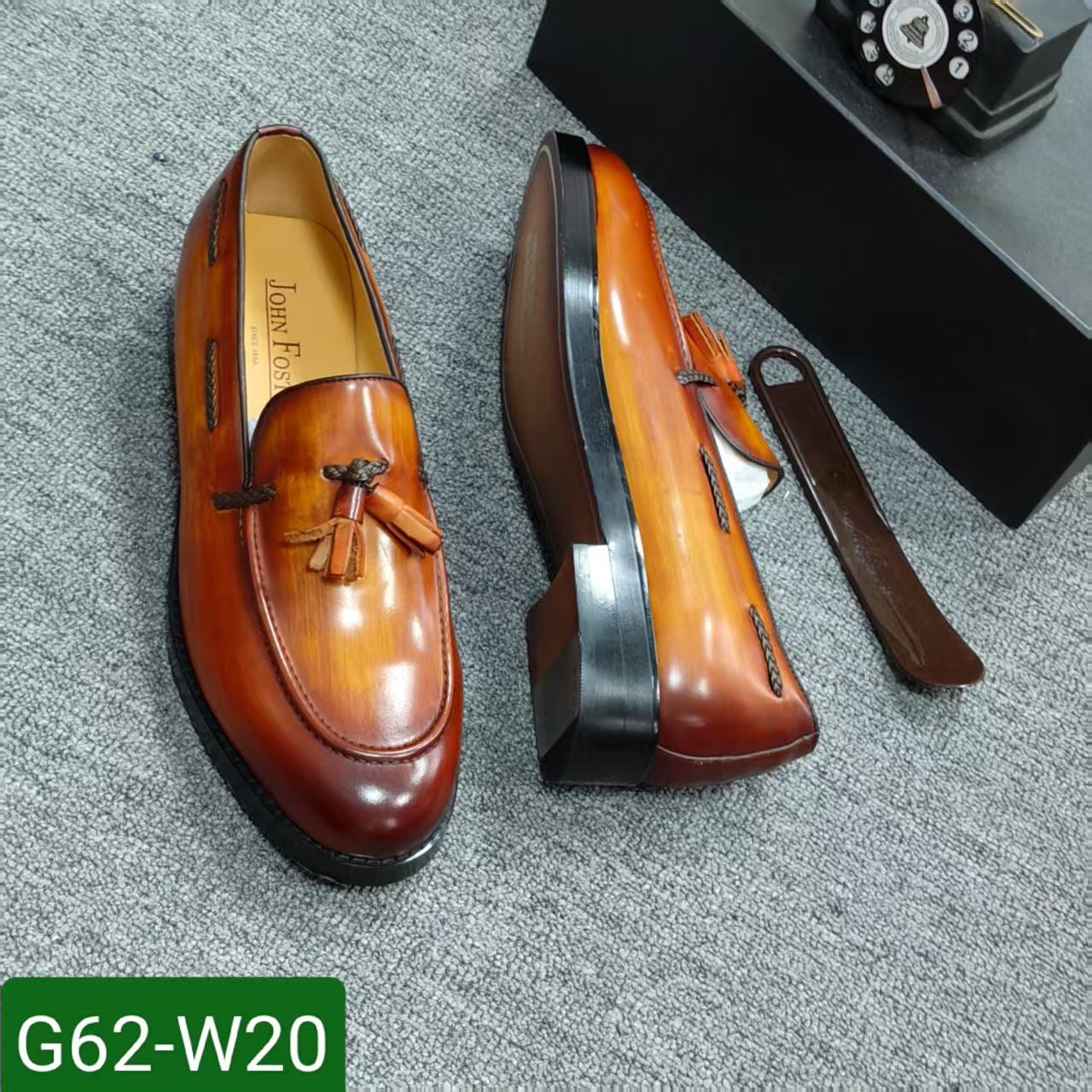 Chaussures Mocassin Marron G62-W20  Homme 100% Cuir Véritable- Marron – Élégance & Confort Premium
