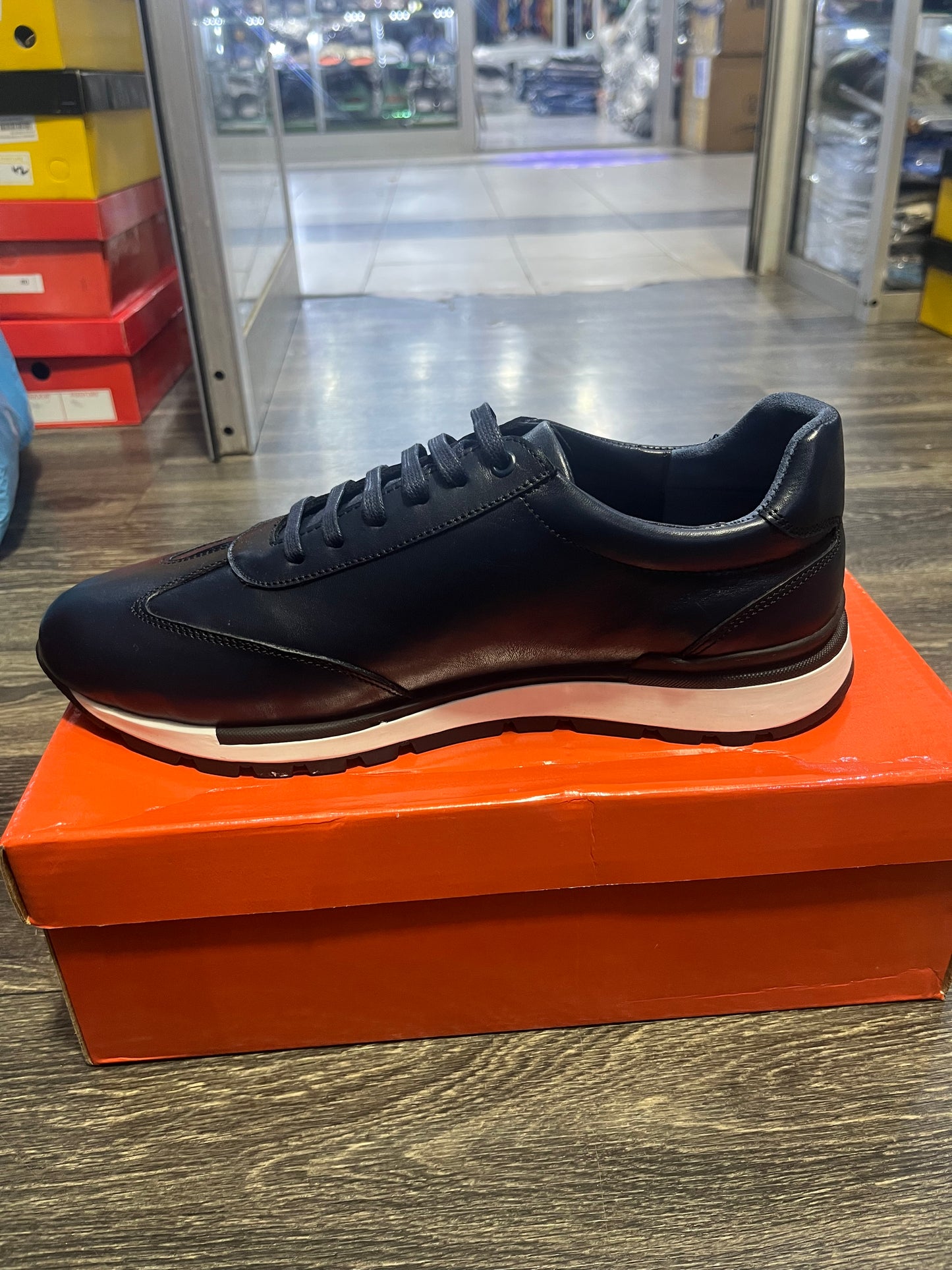 Sneakers Runner en Cuir Véritable Bleu de nuit | Style Luxe Homme (Copie 2)