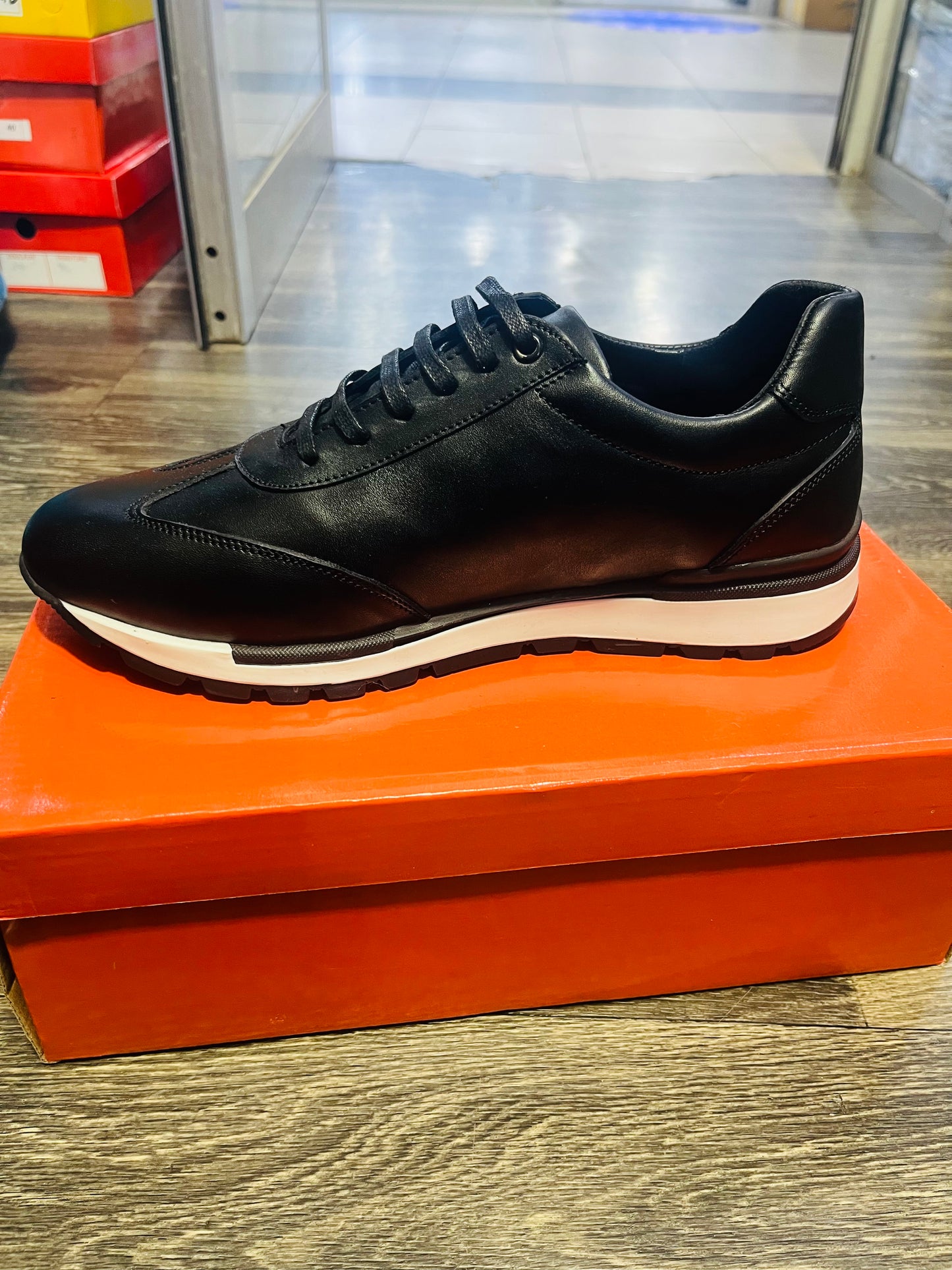 Sneakers Runner en Cuir Véritable Noir  | Style Luxe Homme