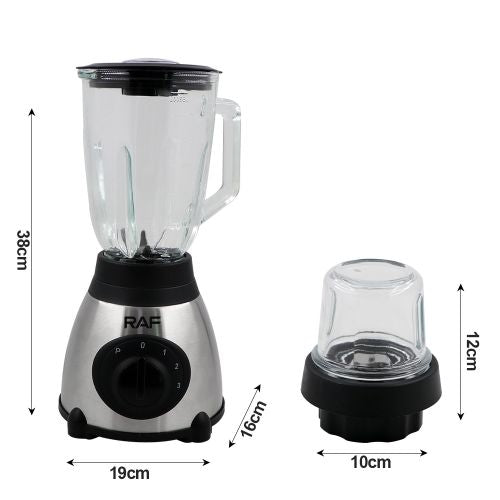 RAF Blender Multifonction électrique 1,5L 1000W 5 Vitesses