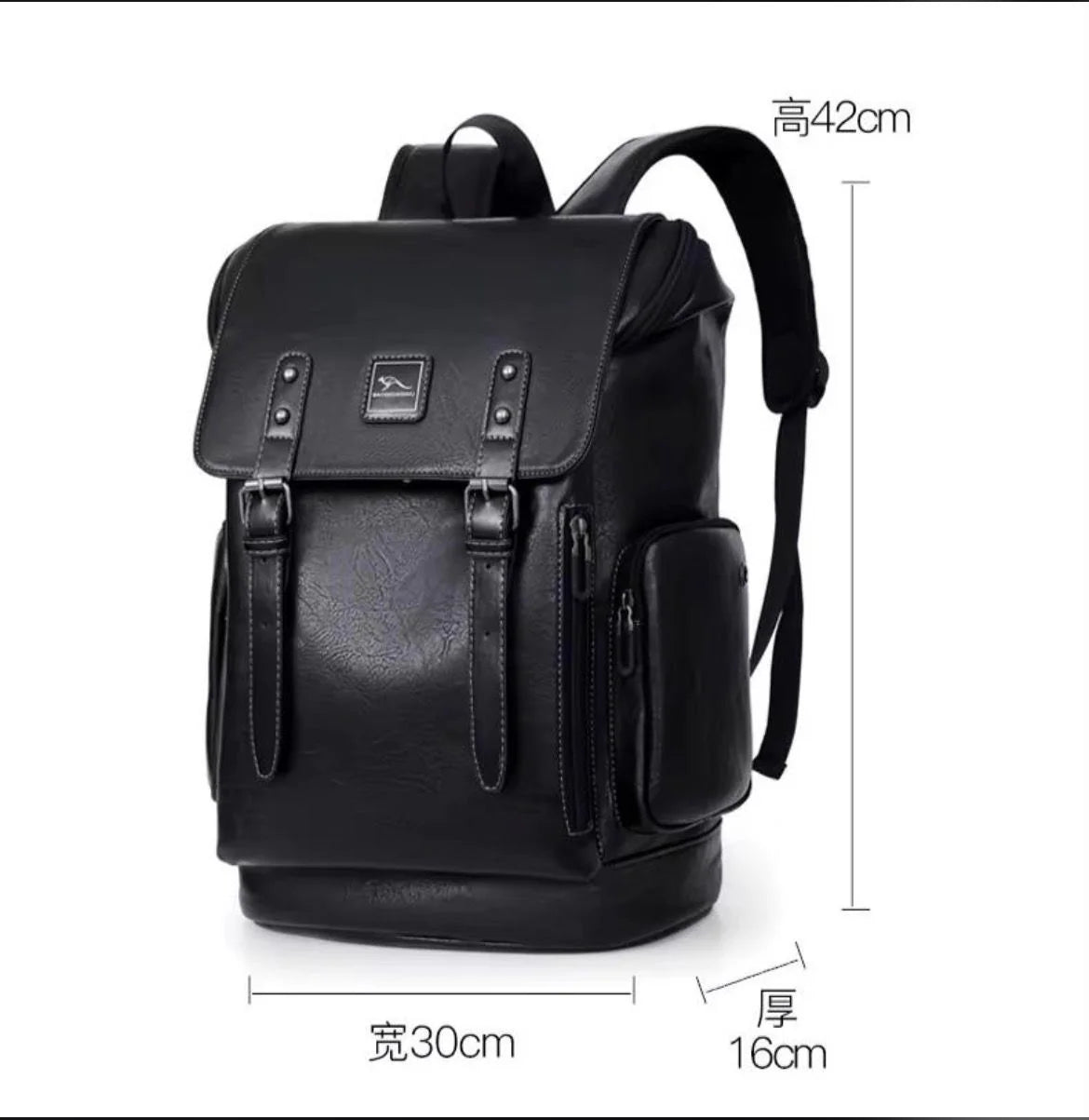 Sac à Dos Premium en Cuir Noir – Élégance &amp; Praticité au Quotidien