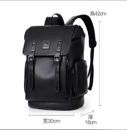 Sac à Dos Premium en Cuir Noir – Élégance &amp; Praticité au Quotidien