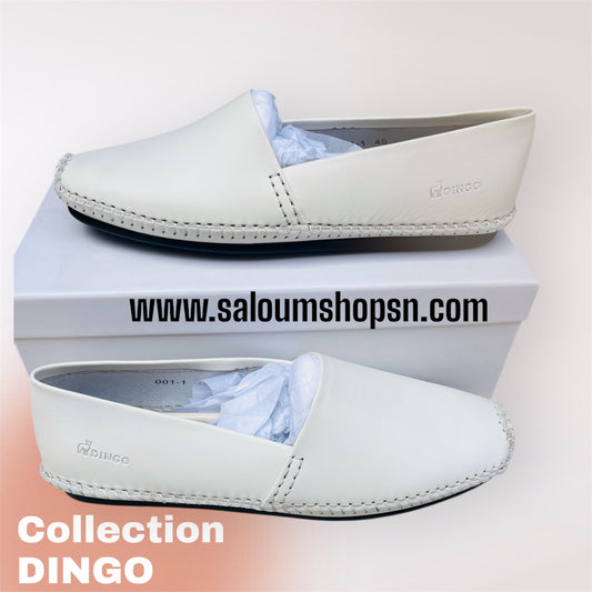 Chaussures Homme Collection DINGO Blanche – Élégance Cuir pour le Bureau et la Tradition