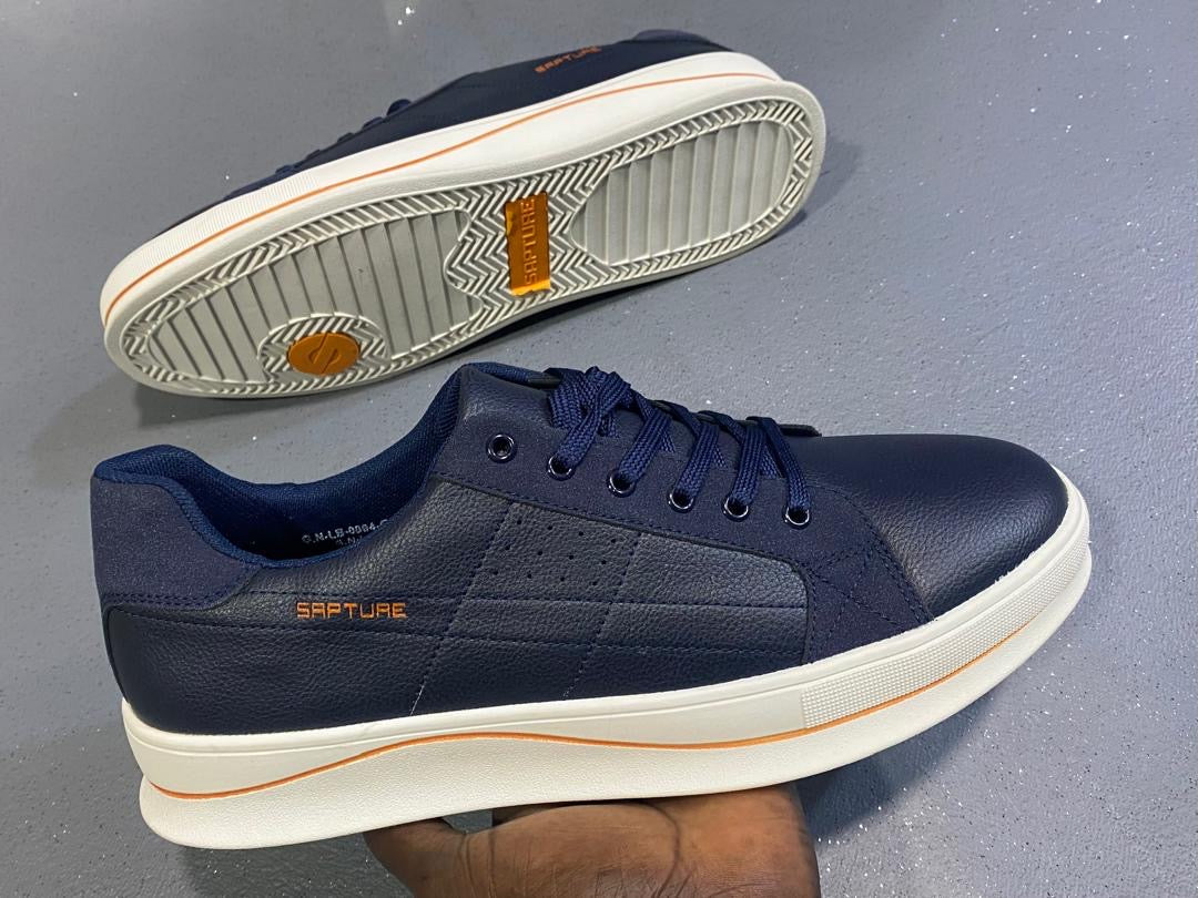 Chaussures - Basket en Cuir Bleu