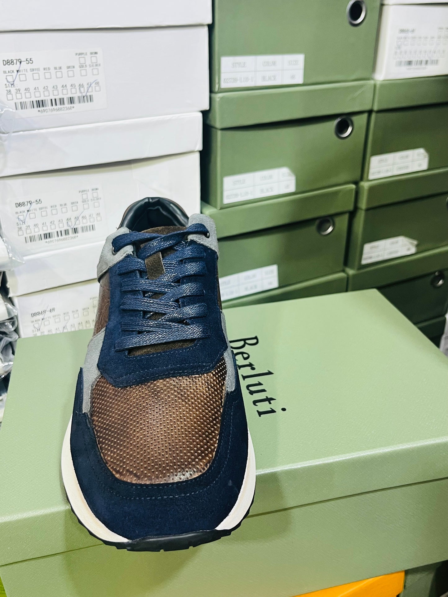 Sneakers Basket Luxe Artisan – Finition Patinée & Élégance Discrète Marron
