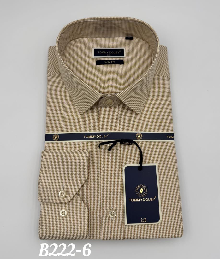 Chemise Beige Rayure B222-6