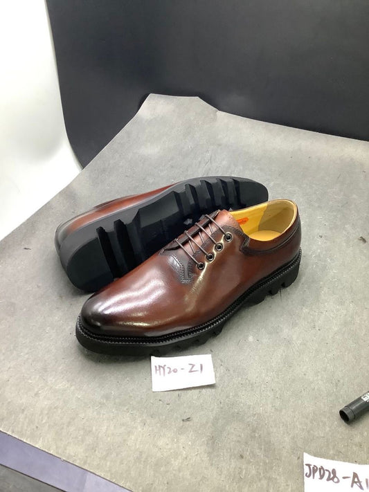 Chaussures de ville Homme 100% Cuir Véritable- Marron HY20-21– Élégance & Confort Premium