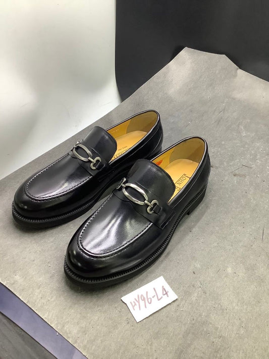 Chaussures Mocassin Noir HY16 - L4Homme 100% Cuir Véritable – Élégance & Confort Premium