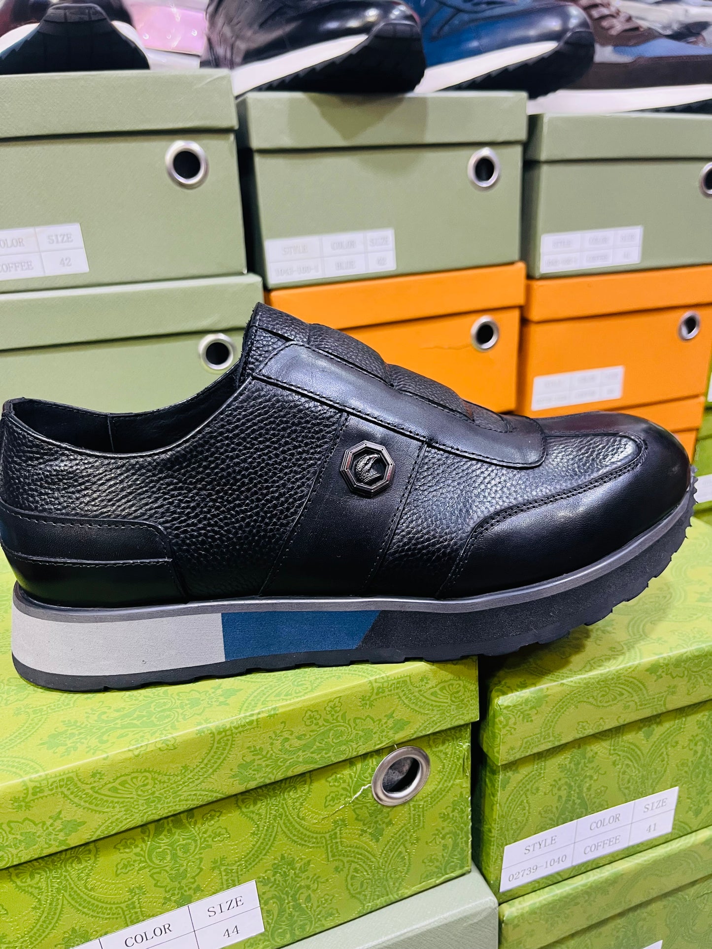 Sneakers Baskets Homme | L'Élégance Italienne en Cuir Noir
