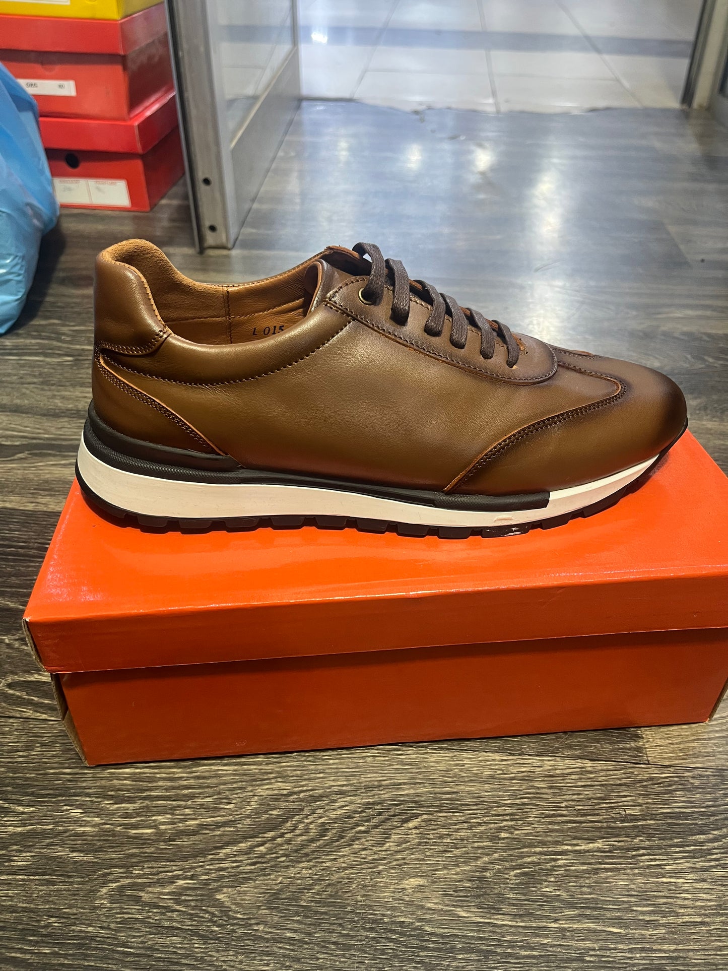 Sneakers Runner en Cuir Véritable Marron | Style Luxe Homme