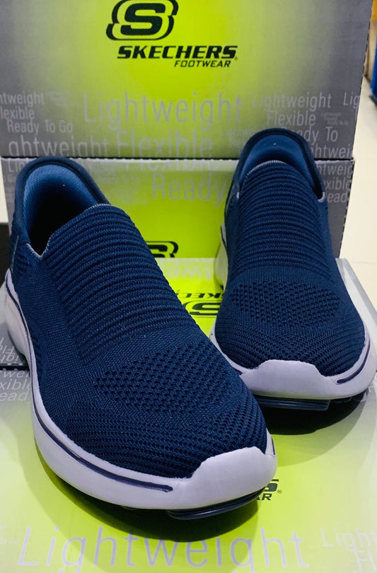 Skechers Ultra Légères - Confort Absol sans Lacets Bleu Talon gris