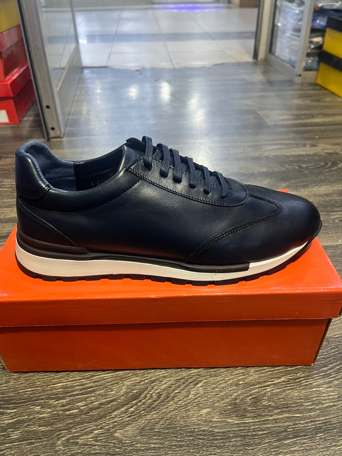 Sneakers Runner en Cuir Véritable Bleu de nuit | Style Luxe Homme (Copie 2)